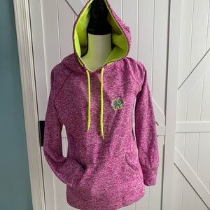 Ivory Ella Elephant Logo Hoodie Women’s Purple Heather Pullover Sweatshirt Med